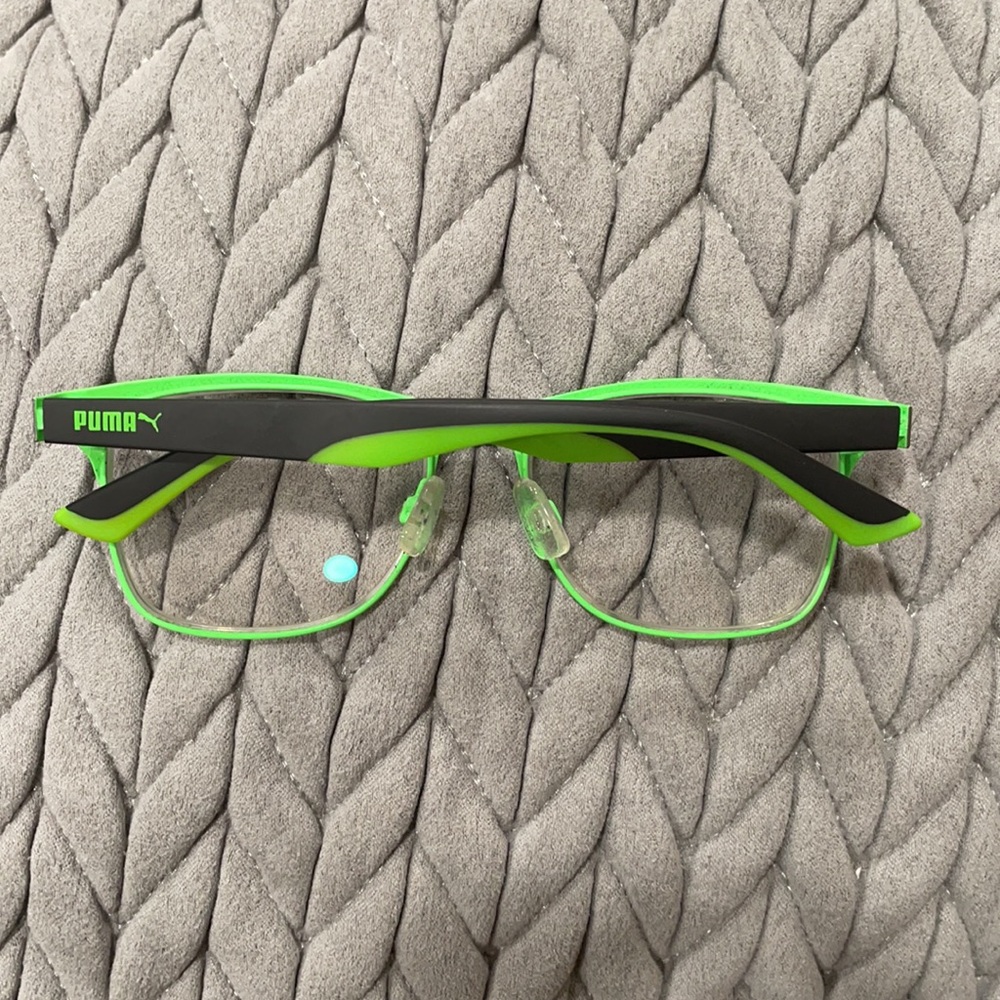 Puma glasses /puo1110-004 gunmetal-neon green blk - Picture 3 of 7